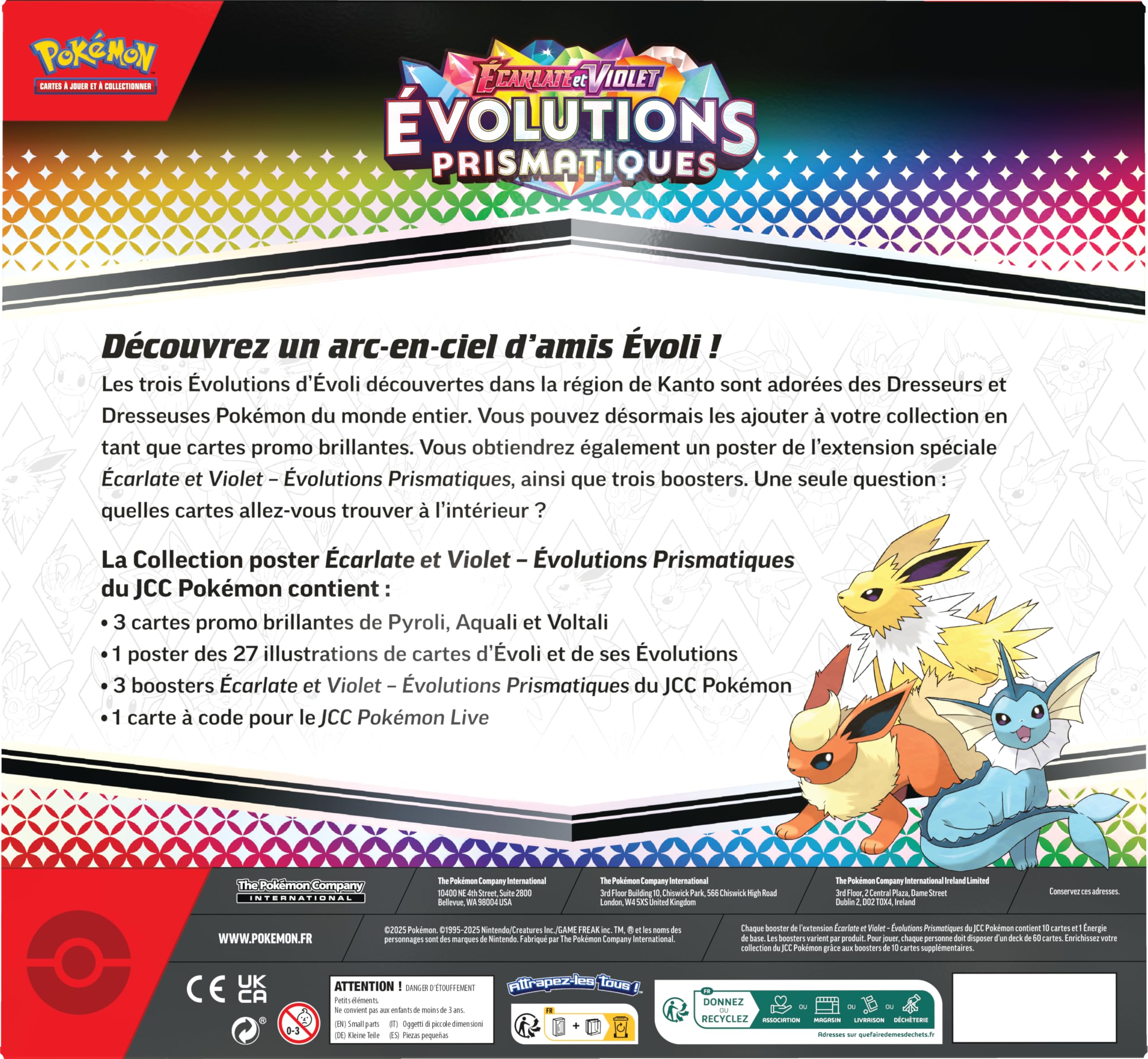 TCG Pokémon : Kolekcja plakatów Szkarłatny i Fioletowy - Pryzmatyczne Ewolucje (3 boostery i 3 błyszczące karty promocyjne)