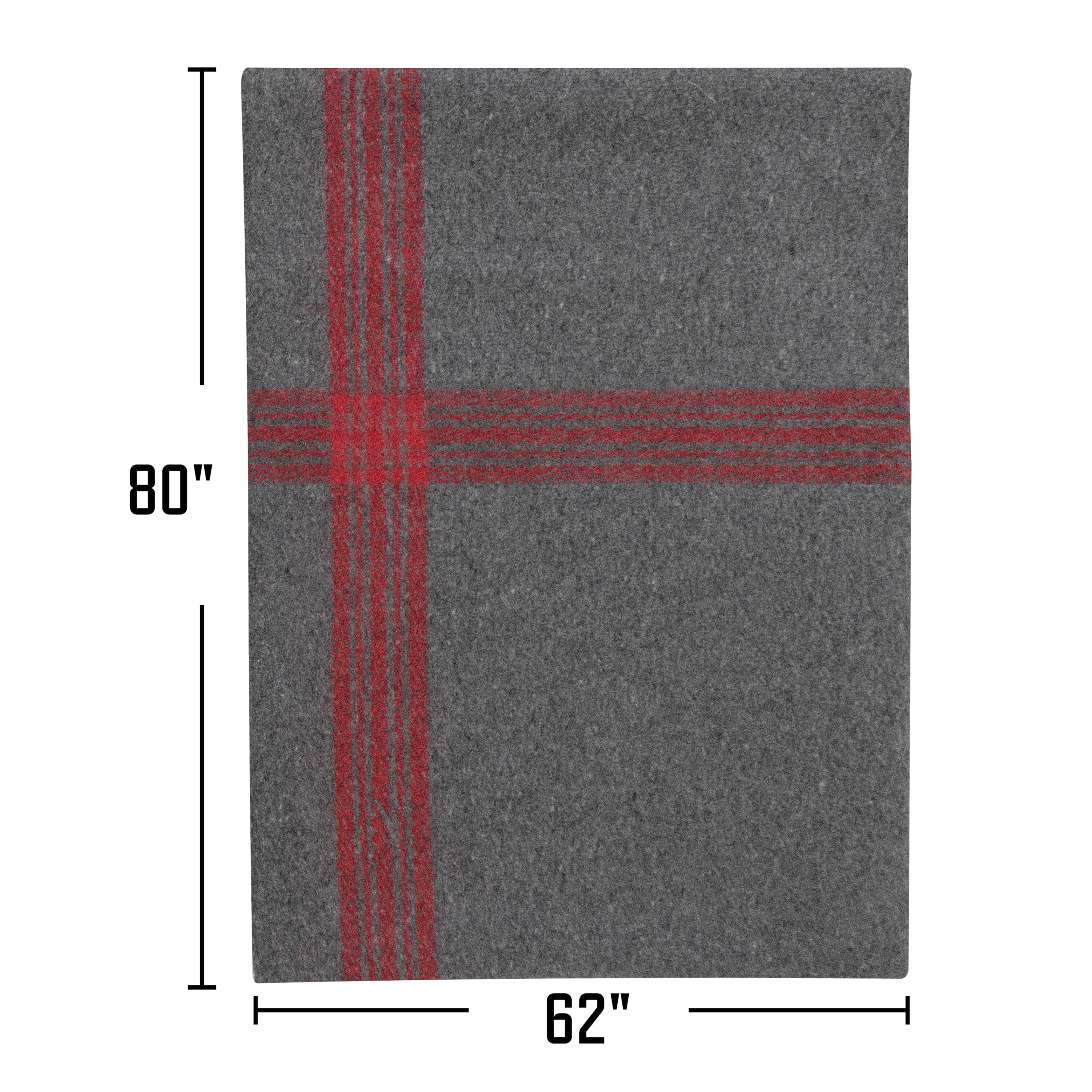 Rothco Couverture d'extérieur rayée en laine - Lourde, chaude et confortable - Couverture d'urgence - Marron/marron clair