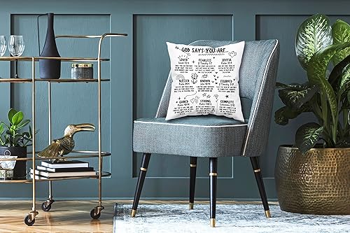 Miniatura 2 de I want to be so full of Christ that if a mosguito bites mit flies away sing there is power in the blood Positive Quote Throw Pillow Covers 18x18