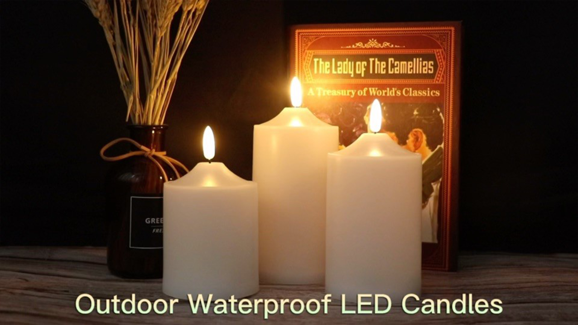 GenSwin Waterproof Flameless Flickering LED Candles