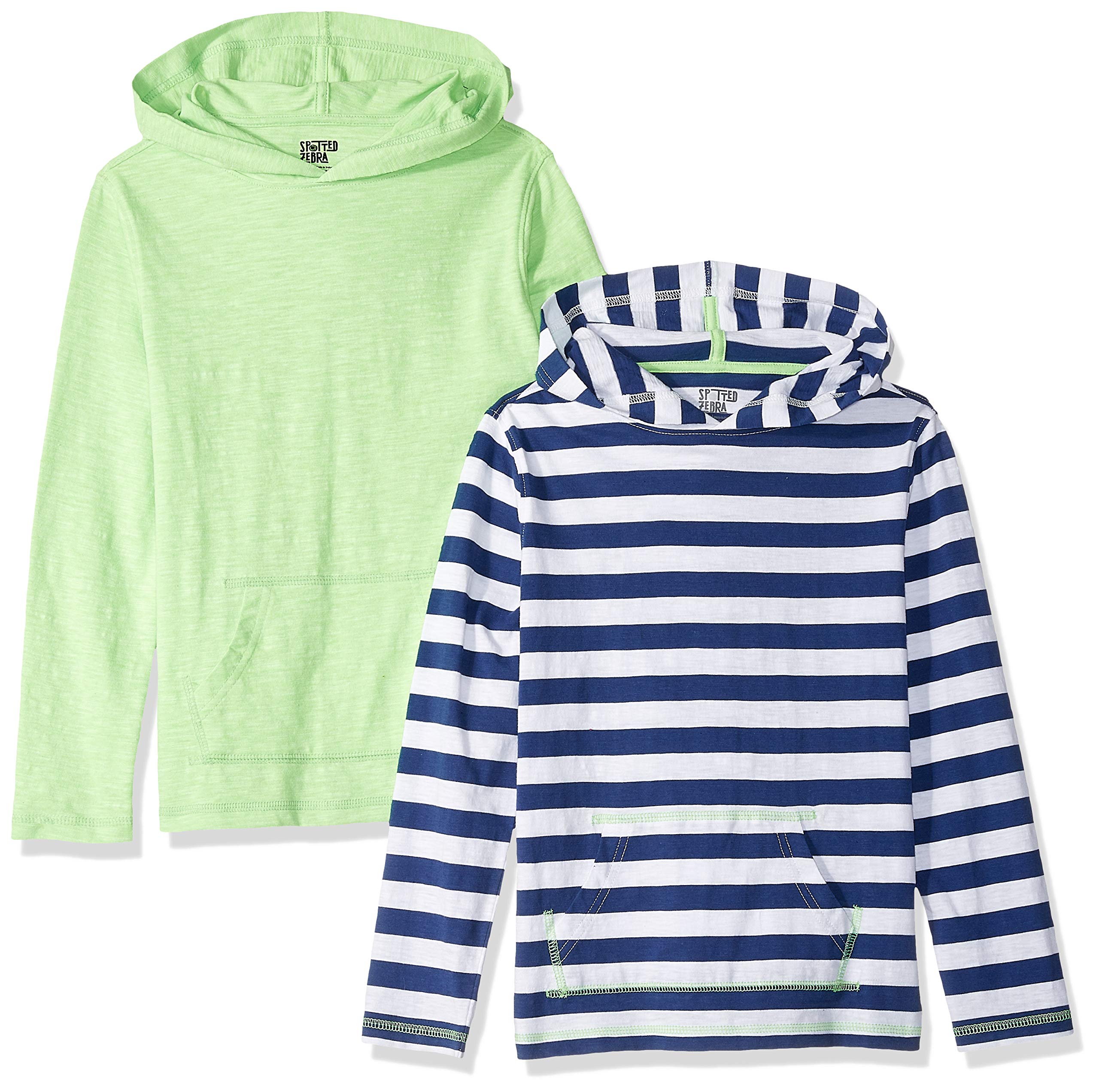 Boy's 2-Pack Light-Weight Hooded Long-Sleeve T-Shirts, Pack of 2