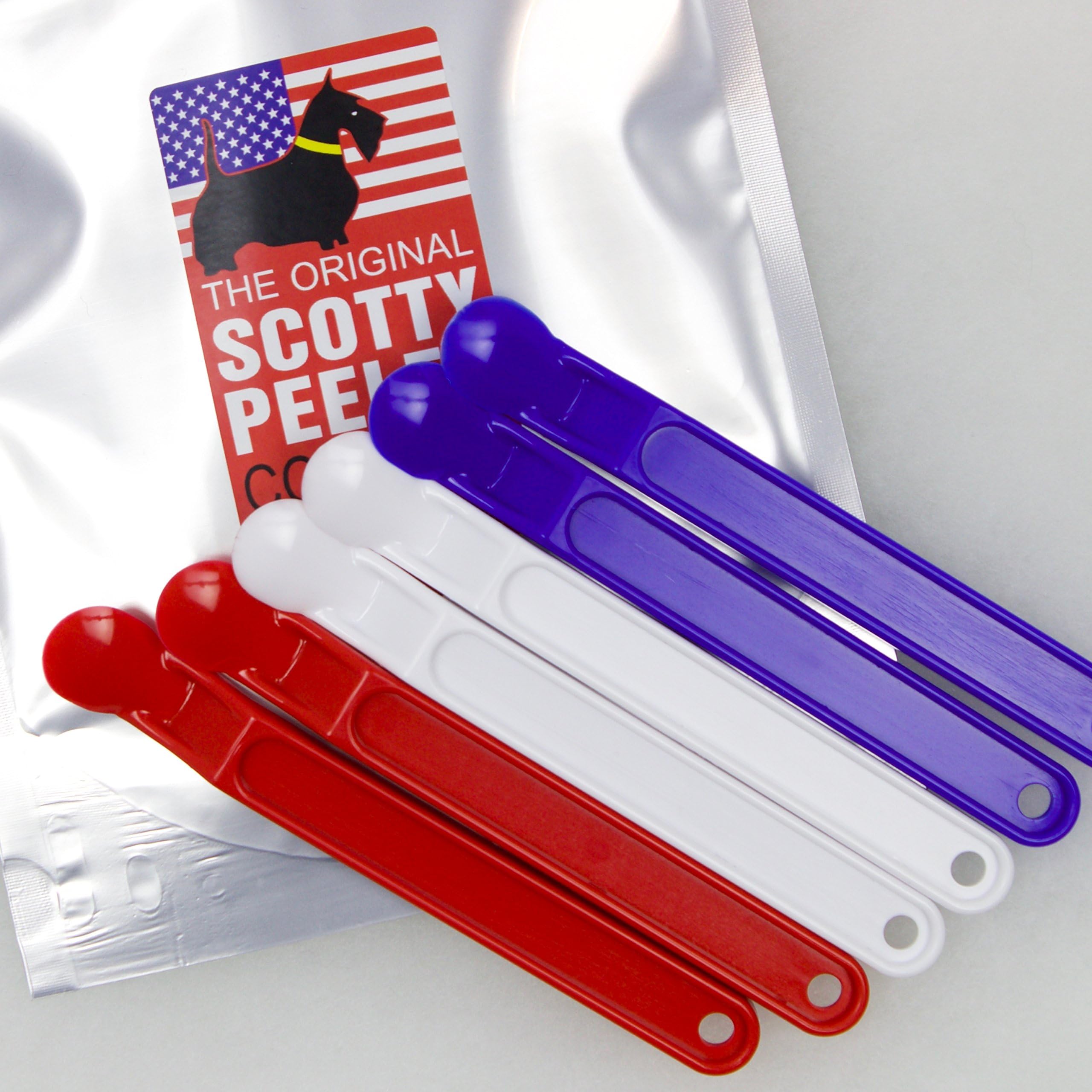 Label and Sticker Remover Scraper Tool - Plastic Six Pack - Made in USA by The Original Scotty Peeler Company