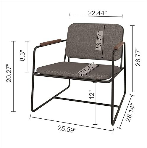 Miniatura 3 de Manhattan Comfort Whythe - Silla de piel sintética 2.0 con diseño de brazo de madera maciza, color blanco