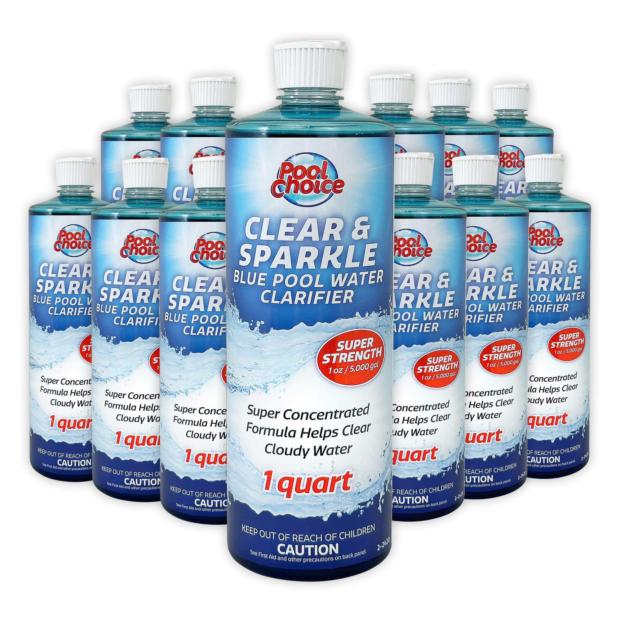SpaChoice 2-2420-12 - Clarificadores de agua transparentes para piscina, 0,9 L, 12 unidades