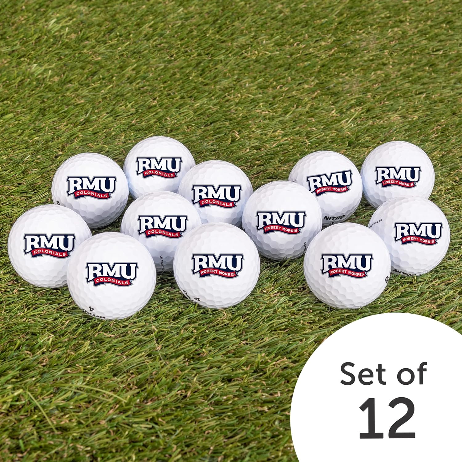 Desert Cactus Robert Morris University Golf Balls 12 Pack – RMU Colonials Full Color Dozen – Officially Licensed Sport Team Accessory