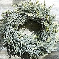 Vista 7 de Winlyn Paquete de 2 guirnaldas de pino artificial esmerilado de Navidad con conos de pino, guirnalda de invierno de 6 pies de largo para Navidad
