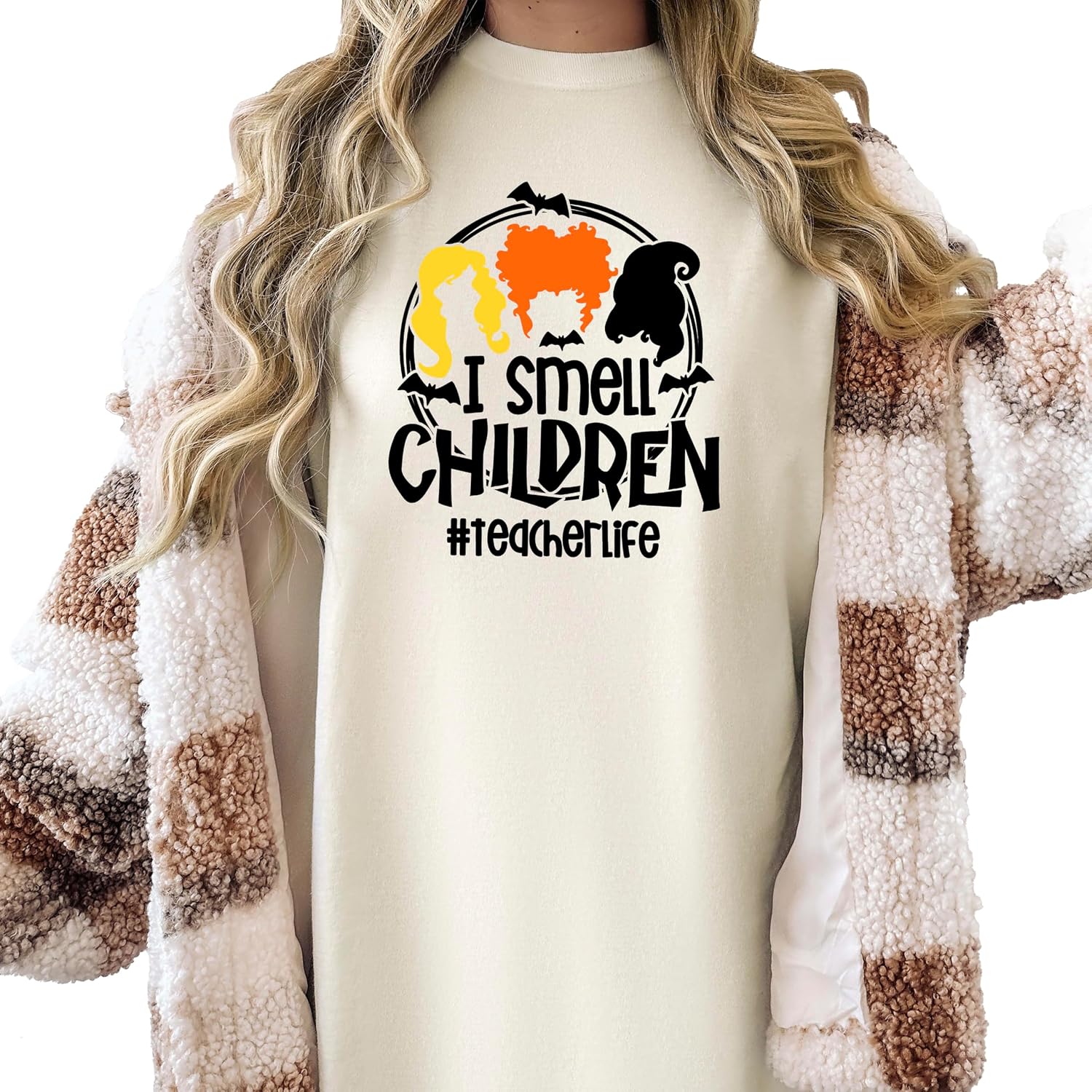 I Smell Children Fall T-Shirt for Teachers Funny Halloween Teacher Tee