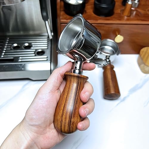 Miniatura 2 de NEOUZA M10 - Mini mango de madera personalizado de repuesto para portafiltros de 51542.283 in, máquina de espresso, cafetera accesorios elegantes