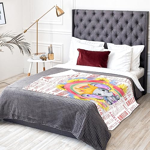 Miniatura 169 de Custom Name Blanket Throw Personalized Blanket for Kid with Names Customized Blanket with Name for Baby,Custom Blanket,Gift for Birthday Letter