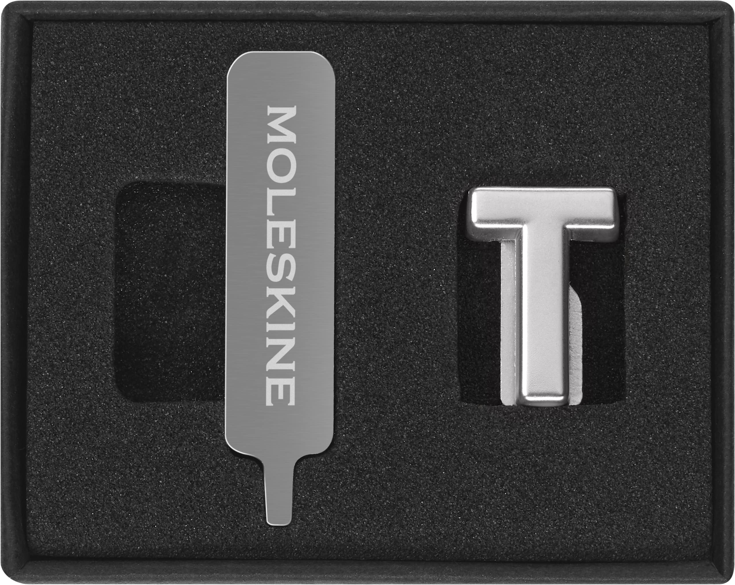 Moleskine Pin for Notebook or Planner Letter T, Letter Pin, Customize The Elastic Closure, Special Customized Gift, Colour Silver