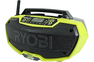 Ryobi P746 Portable Bluetooth AM/FM Stereo Job Site Radio (Tool Only)