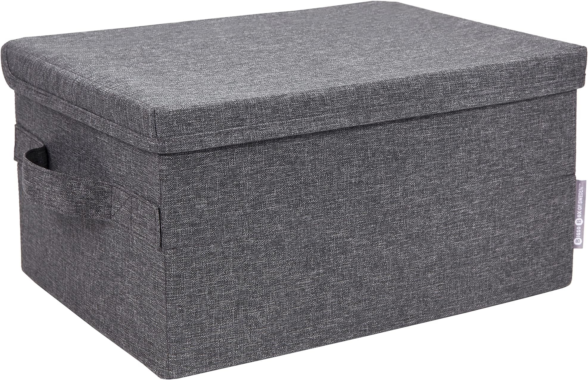 Bigso Box of Sweden Storage Box, Cardboard, Grey, 45 x 34 x 25 cm