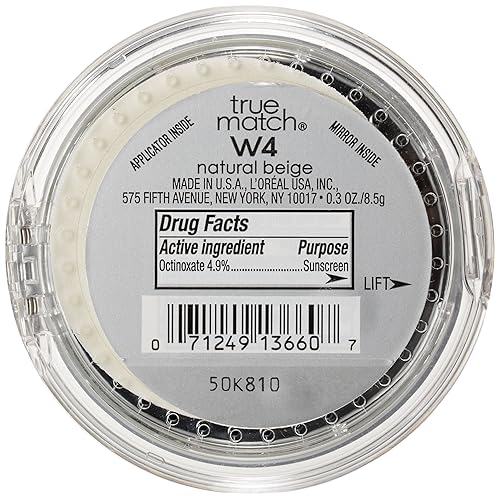 Miniatura 2 de L'Oreal Paris True Match – Base de Maquillaje Compacto, 0.30 onzas, Beige Natural