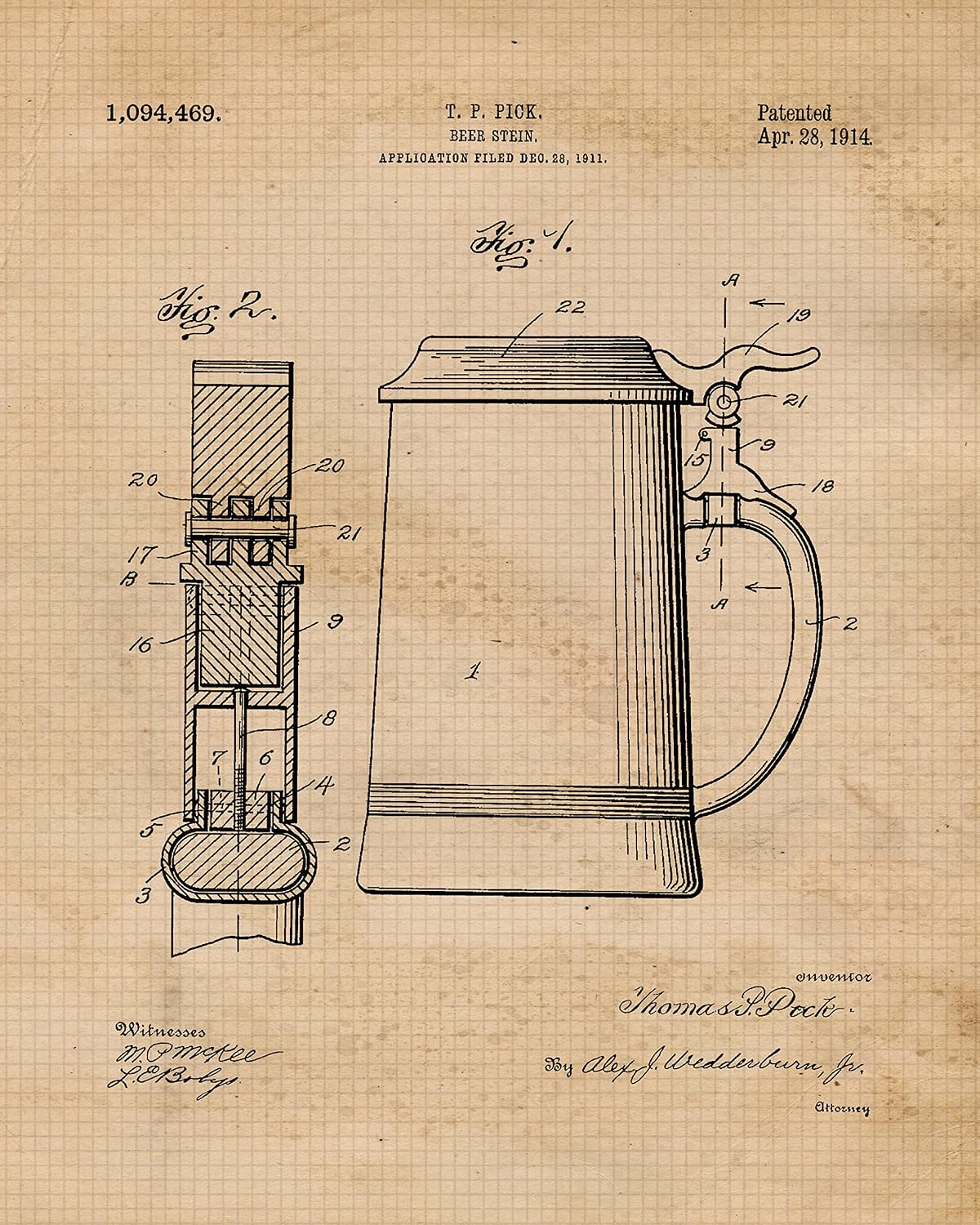STARS BY NATURE Classic Beer Brew Patent Prints, 6 (8x10) Unframed Photos, Wall Art Decor for Home Work Office Ale IPA Stout Brewery Workshop Pub Bar Studio Lounge Bartender Student Teacher