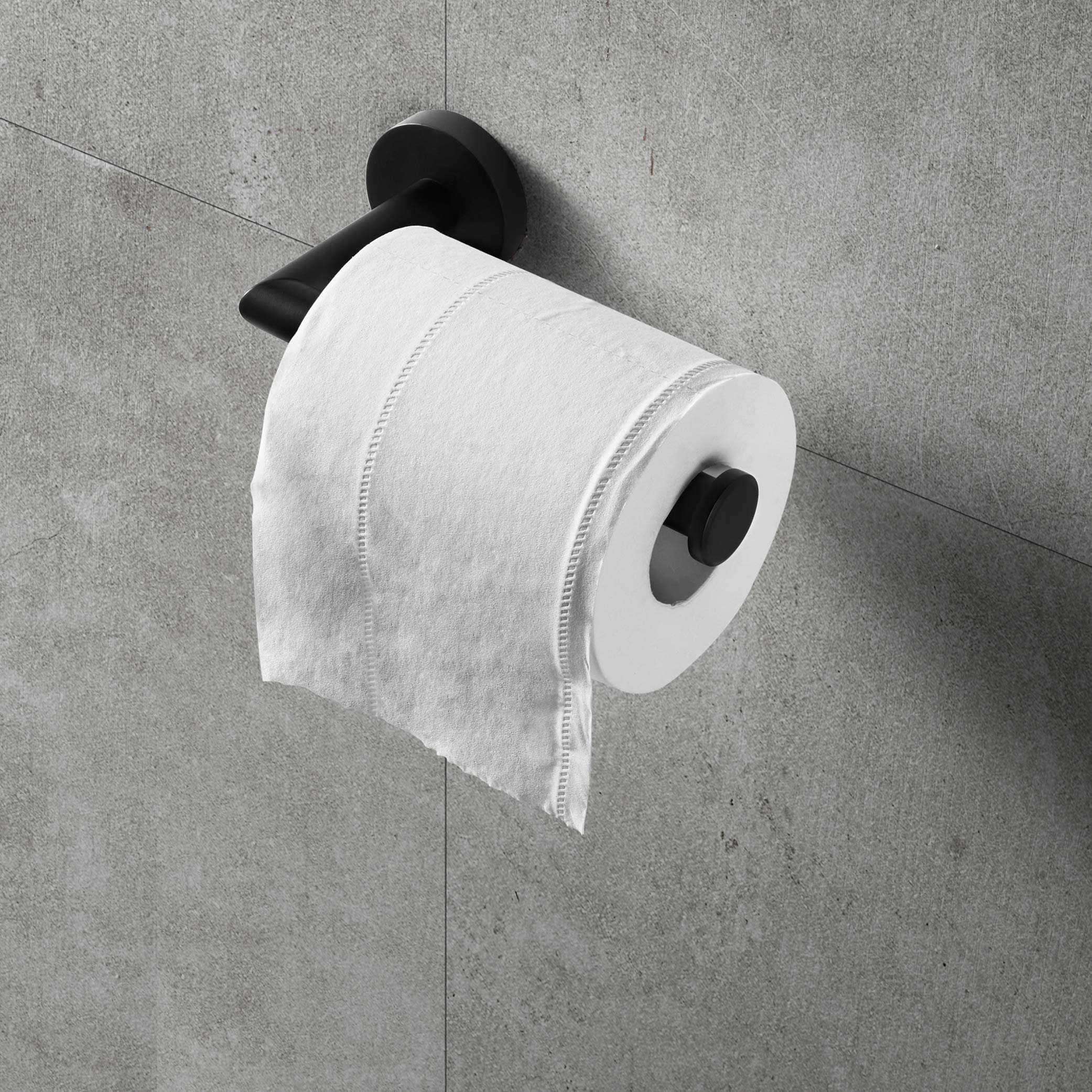 HITSLAM portarrollos para Papel higiénico Acero Inoxidable Porta Rollos de Papel higienico portarrollos baño ontado en la Pared con Tornillos para baño Negro Mate