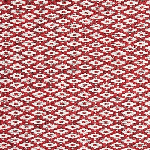 Miniatura 4 de DII - Colección de alfombras tejidas de hilo reciclado con diseño de diamantes en miniatura, 2 x 3 pies, rojo granero