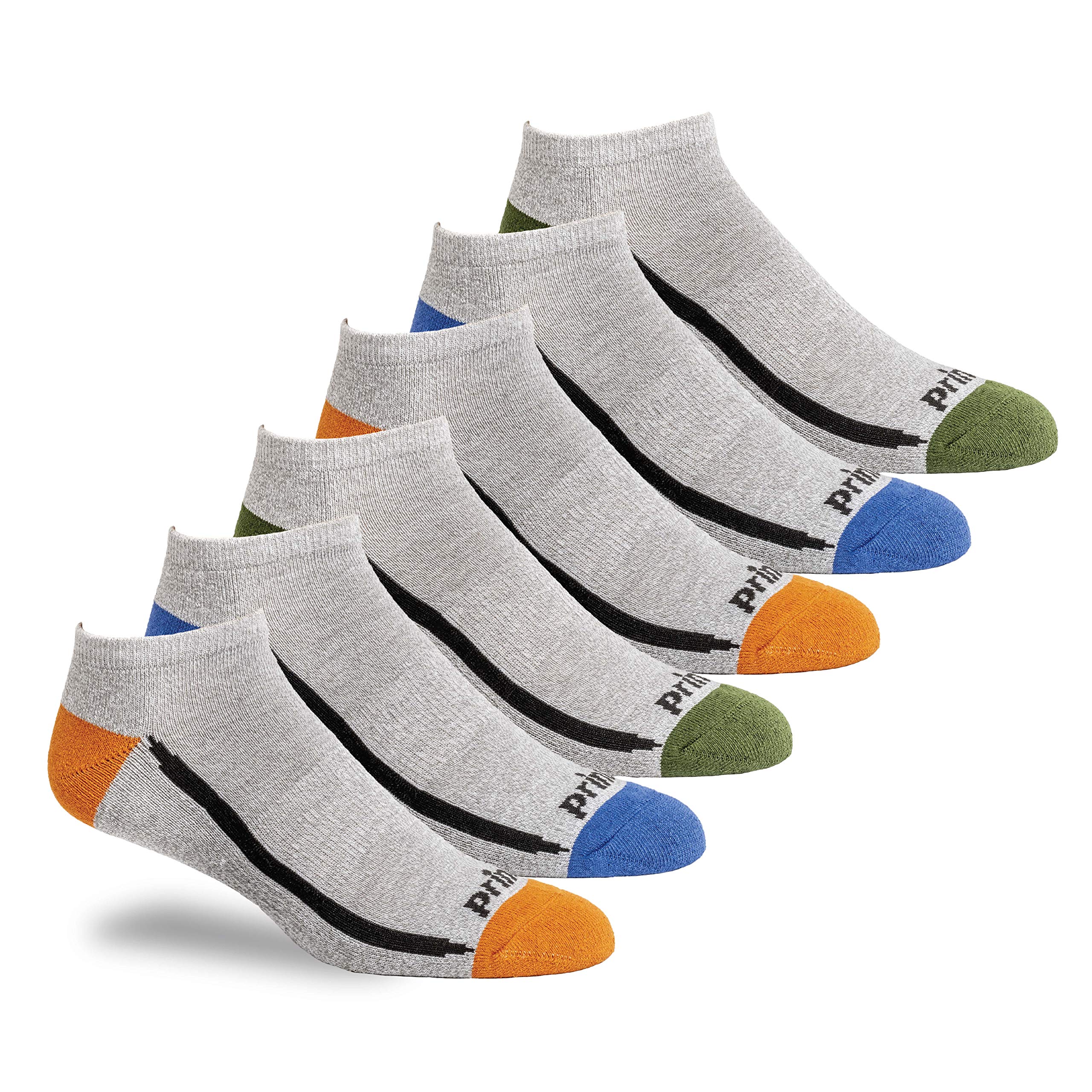 Prince Men's Low Cut Performance Socks for Running, Tennis, and Casual Use (6 Pair Pack)