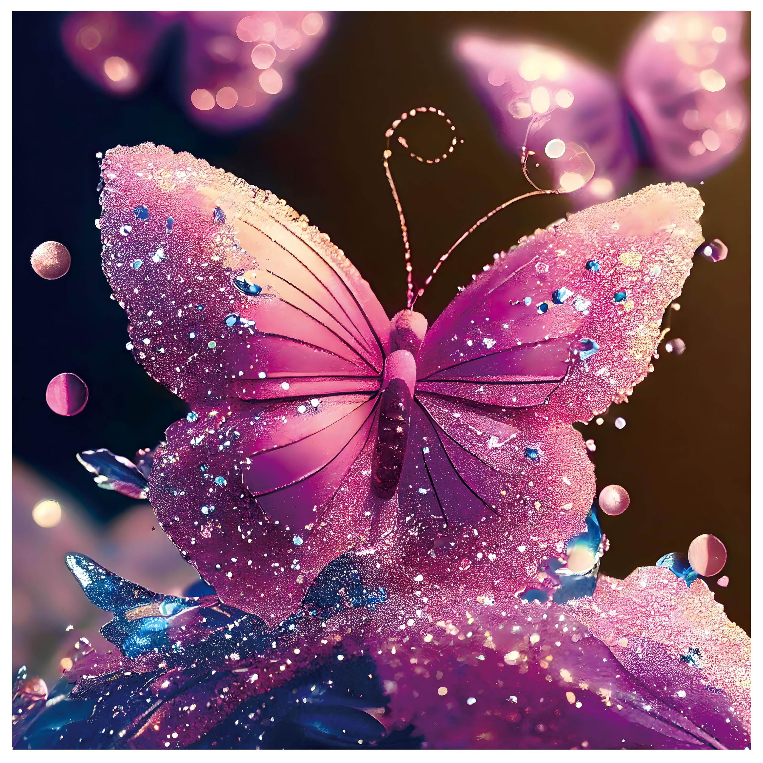 CREAFOMIFE 1024 Piece Jigsaw Puzzle for Adults Red Butterfly Large Puzzle, Gift for Adult Puzzle Lovers ( 24 x 24Inches )