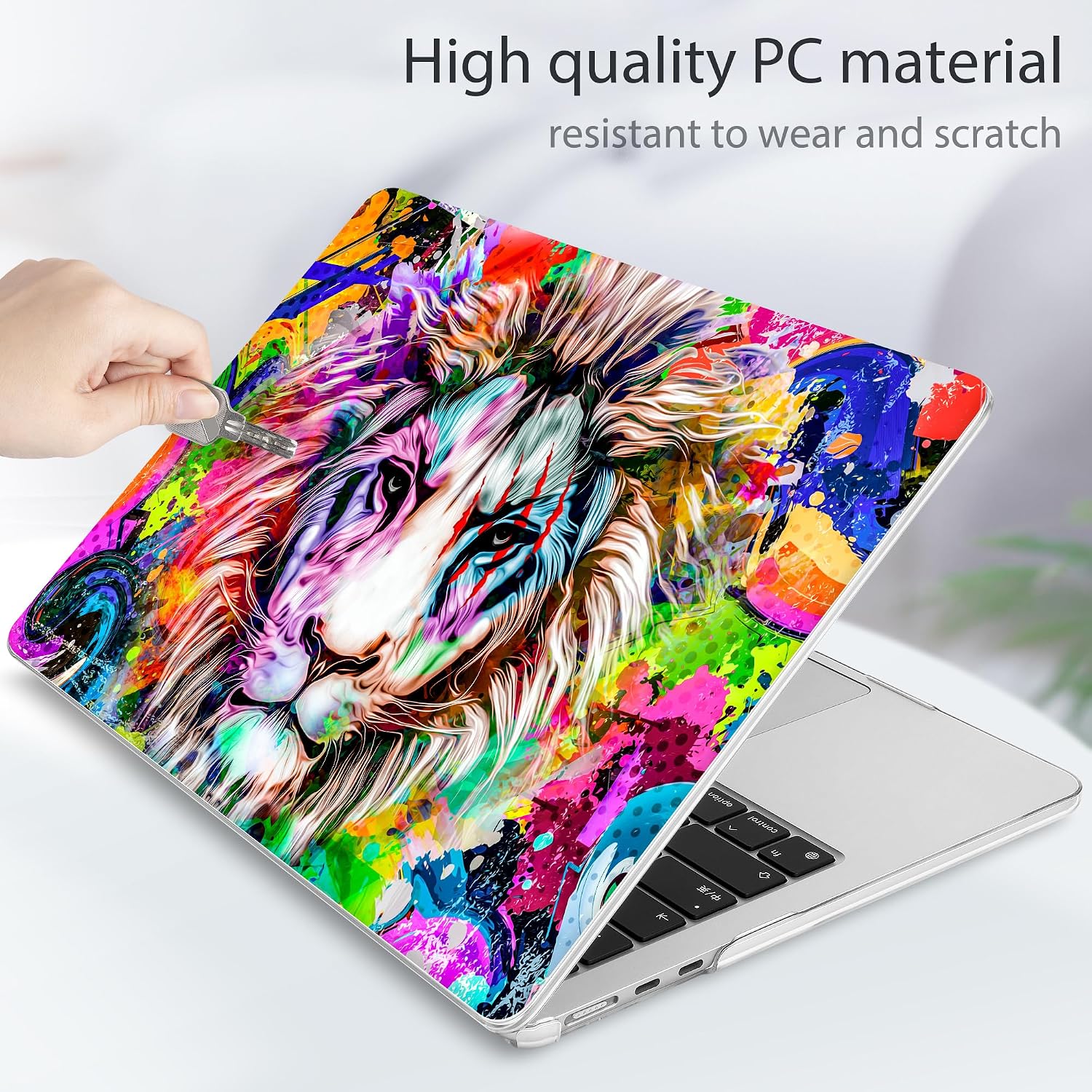 Tuiklol for MacBook Air 13 inch Case M5 2026 M4 2025 M3 2024 M2 2022 Release Model A3449 A3240 A3113 A2681,Plastic Hard Shell Cover for MacBook Air 13.6 with Touch ID, Lion