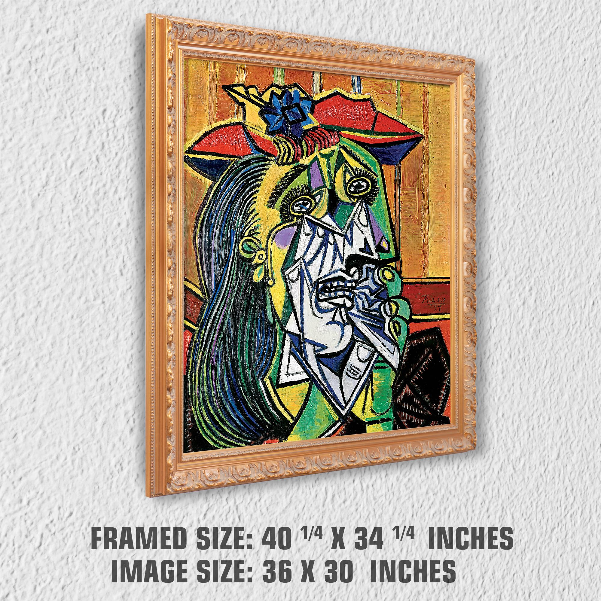 Amazon.com: The Weeping Woman by Pablo Picasso Solid Wooden Framed