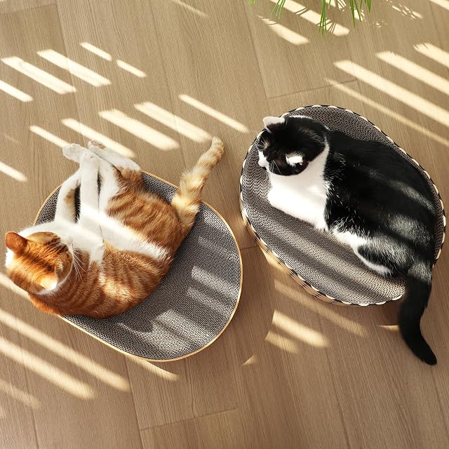 Foto 8 de 8 de FUKUMARU Rascador para Gatos, Tablero rascador Ovalado para Gatos