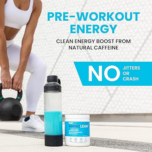 Miniatura 5 de AminoLean Polvo para preentrenamiento aminoenergía y control de peso con aminoácidos BCAA y cafeína natural impulso de preentrenamiento para hombres