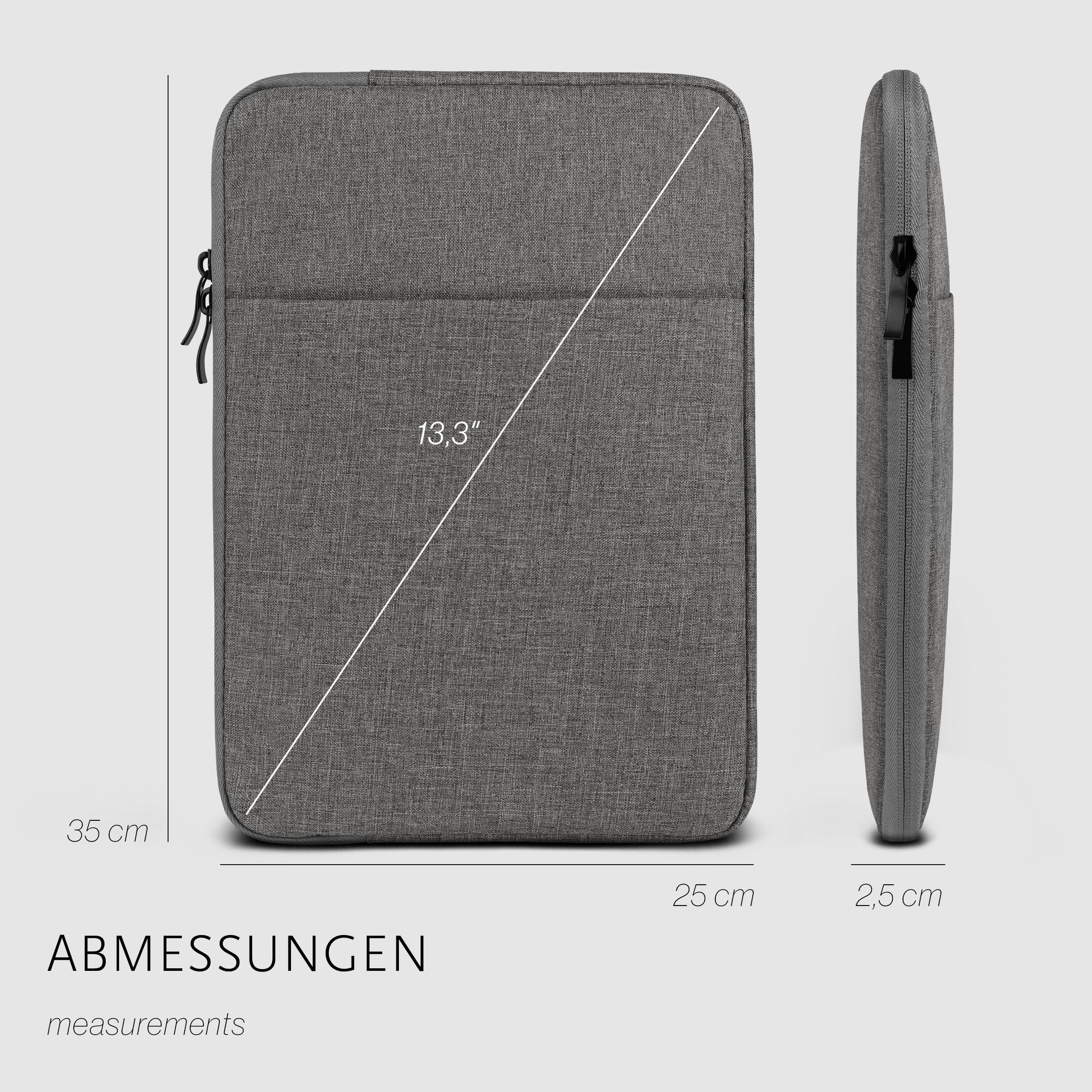 moex Etui na tablet Huawei MatePad Pro 13.2 (2025), kieszeń z zamkiem błyskawicznym i kieszenią na akcesoria, nylonowa tkanina rękaw miękko wyściełany, etui ochronne, minimalistyczne etui na deskę