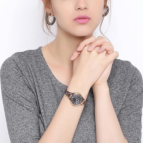 Miniatura 6 de Fossil Neely - Reloj casual de cuarzo de acero inoxidable y cuero para mujer