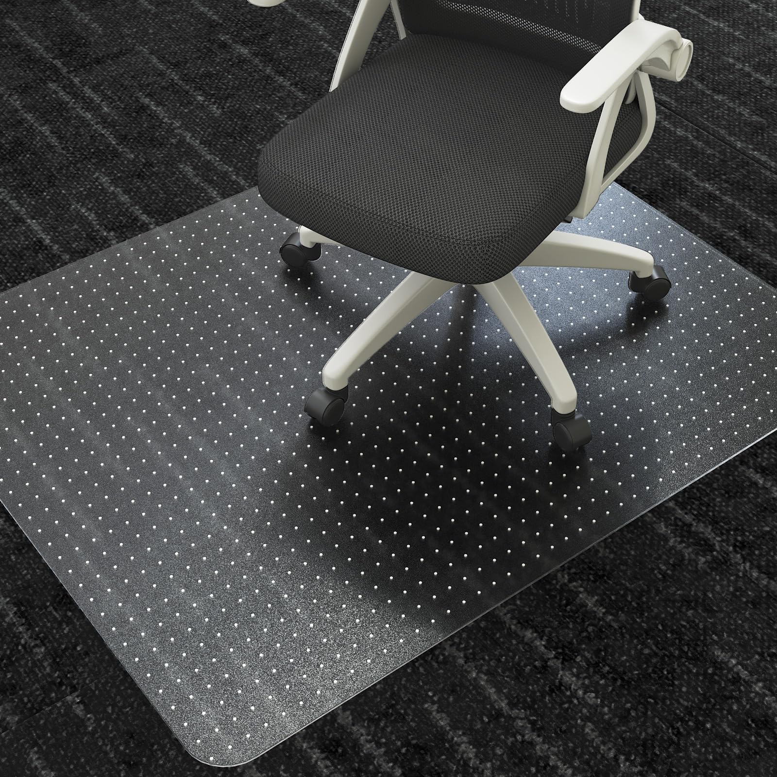 Office Chair Mat for Carpet Floors, Desk Mats 47"X59" for Rolling Desk on Low Pile Carpets, Rectangle Computer Gaming Plastic Floor Mats for Office