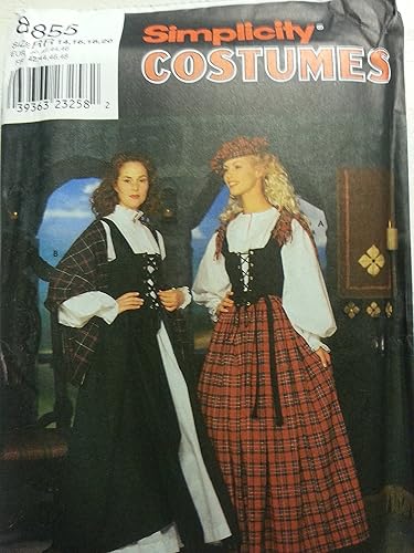 Simplicity Tamaño de disfraces 8855Outfits Celta Patrón para RR 14 16 18y 20 Simplicity Tamaño de disfraces 8855Outfits Celta Patrón para RR 14 16 18y 20
