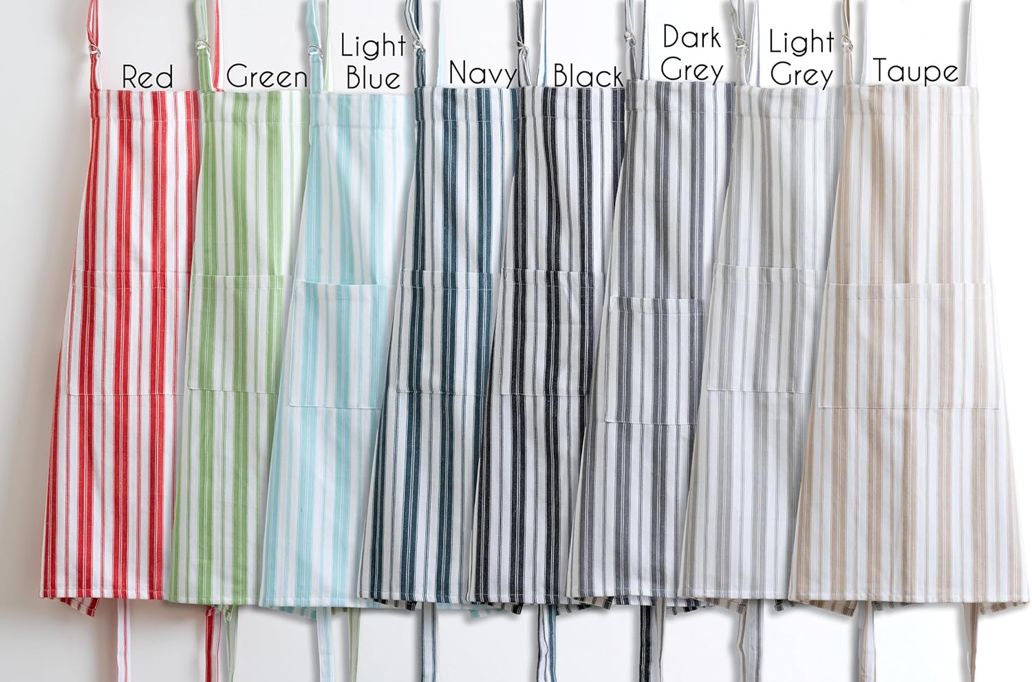 1 Oven Mitt, 1 PotHolder & 1 Kitchen Apron Set - Durable Heat Resistant Gloves - Thick Mittens for Kitchen - Suitable for Cooking, Baking, Grilling – Men & Women – Navy Blue Stripes - Casa De Lan - Image 8