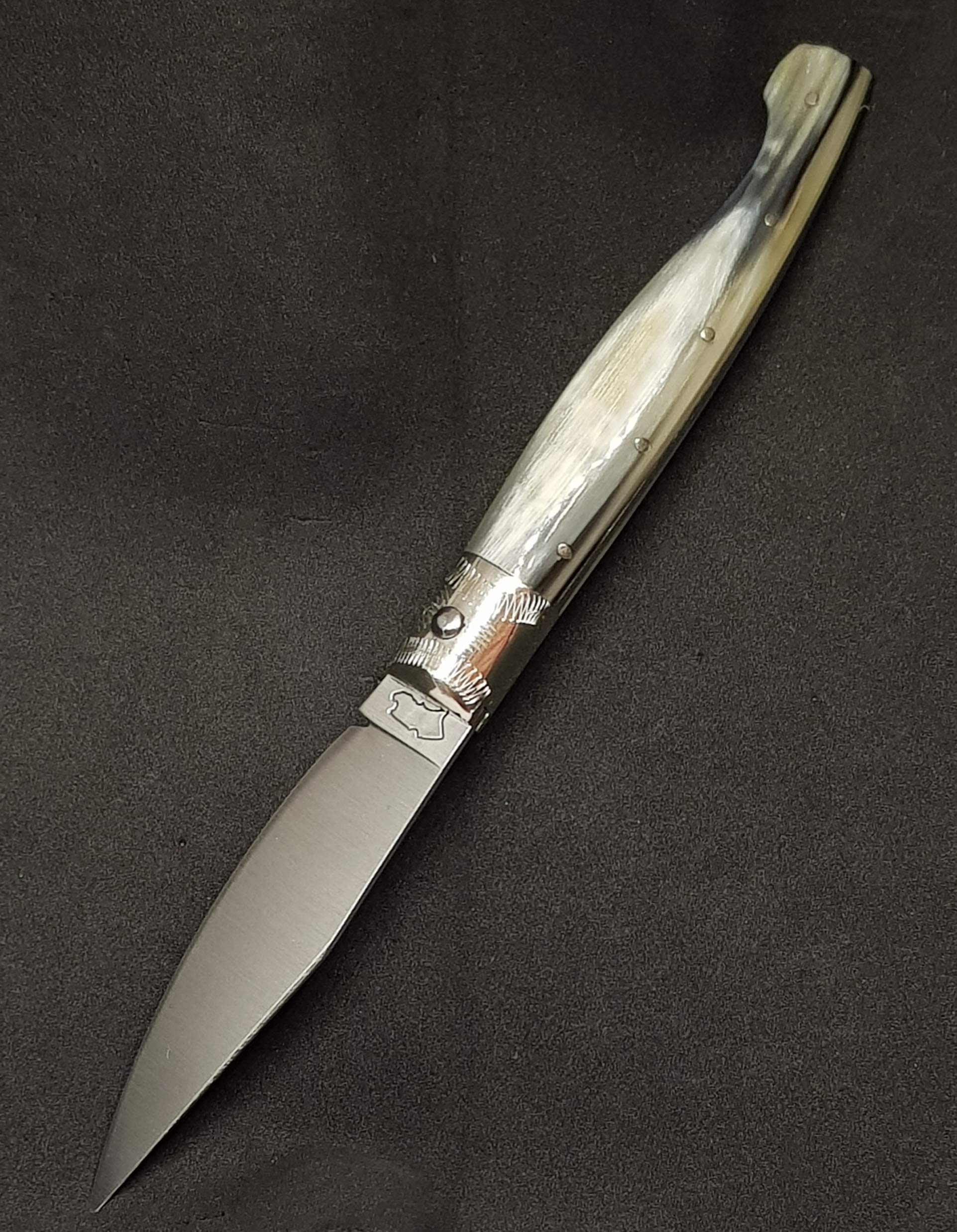 COLTELLO ARTIGIANALE SARDO PATTADA TASCABILE MANICO IN CORNO COLLEZIONE SARDEGNA art 44