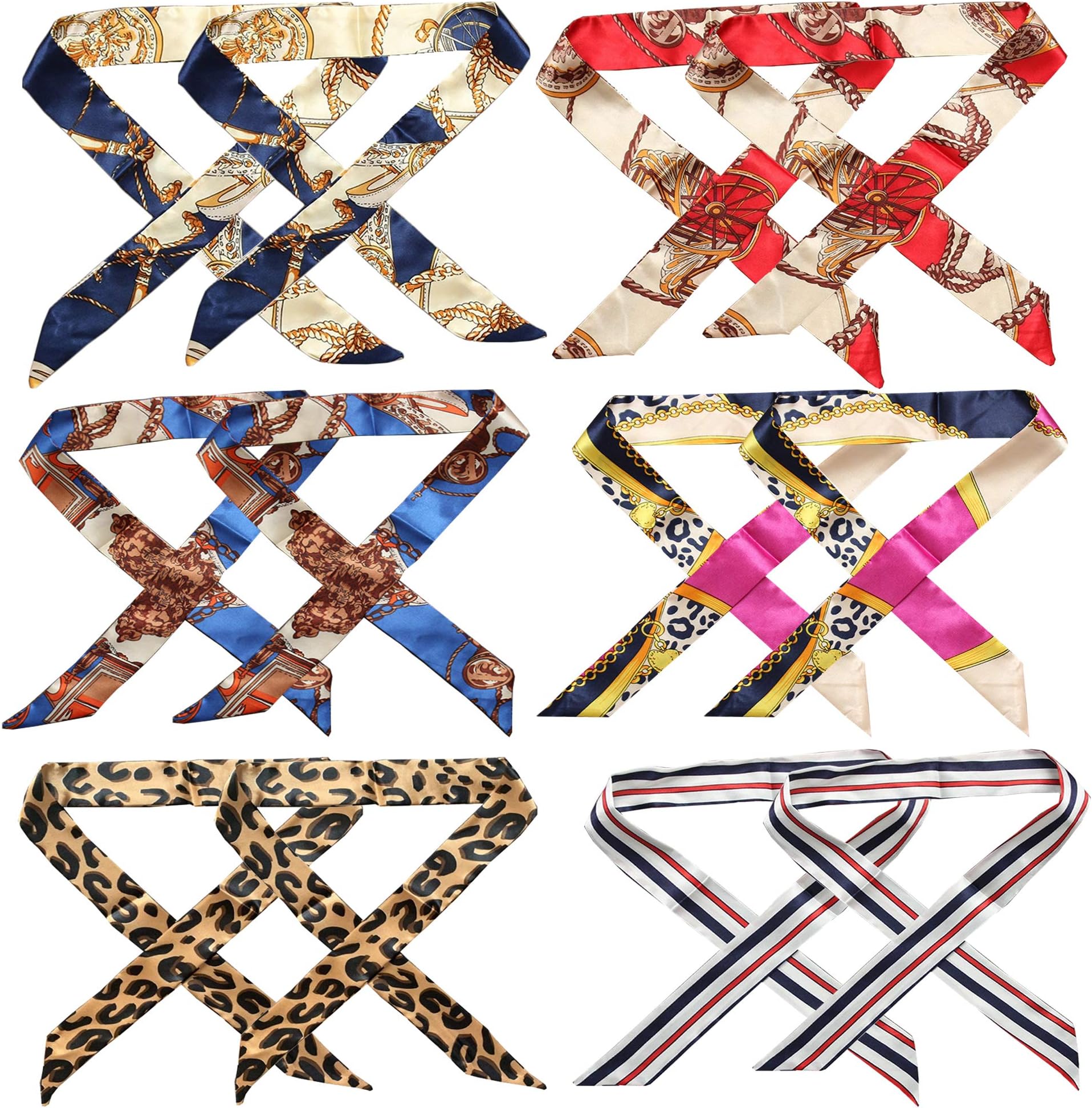 Bag Handbag Scarf Handle Wrap Ribbon Scarf Purse Scarf for Women