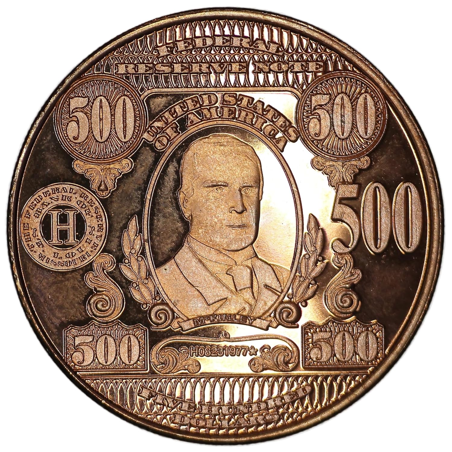 2000 No MM $500 Copper McKinley Token Seller Uncirculated at Amazon's ...