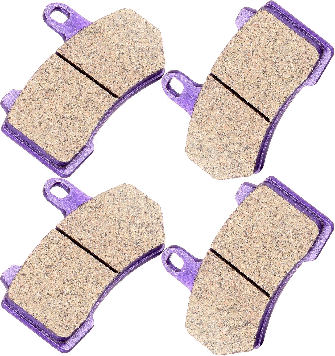 ROADFAR Front Brake Pads For Electra Glide 2008-2013 For Road King Glide 2008-2018 For Street Glide 2008 2010-2011 2015-2017 For Ultra Limited 2014-2018, 2 Pairs Carbon Fiber Brake Pads