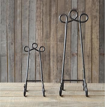 Creative Co-Op DE1159 Grey Metal Easel 24 Inch High