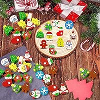 Vista 3 de 150 piezas de borradores de Navidad para niños, lindos borradores de animales pequeños a granel para escritorio de niños, mascotas, borradores