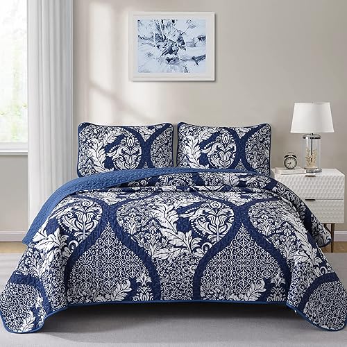 Miniatura 13 de DJY Juego de edredón negro tamaño King, juego de cubrecama de damasco dorado bohemio, juego de ropa de cama de microfibra suave y ligera de 3 piezas