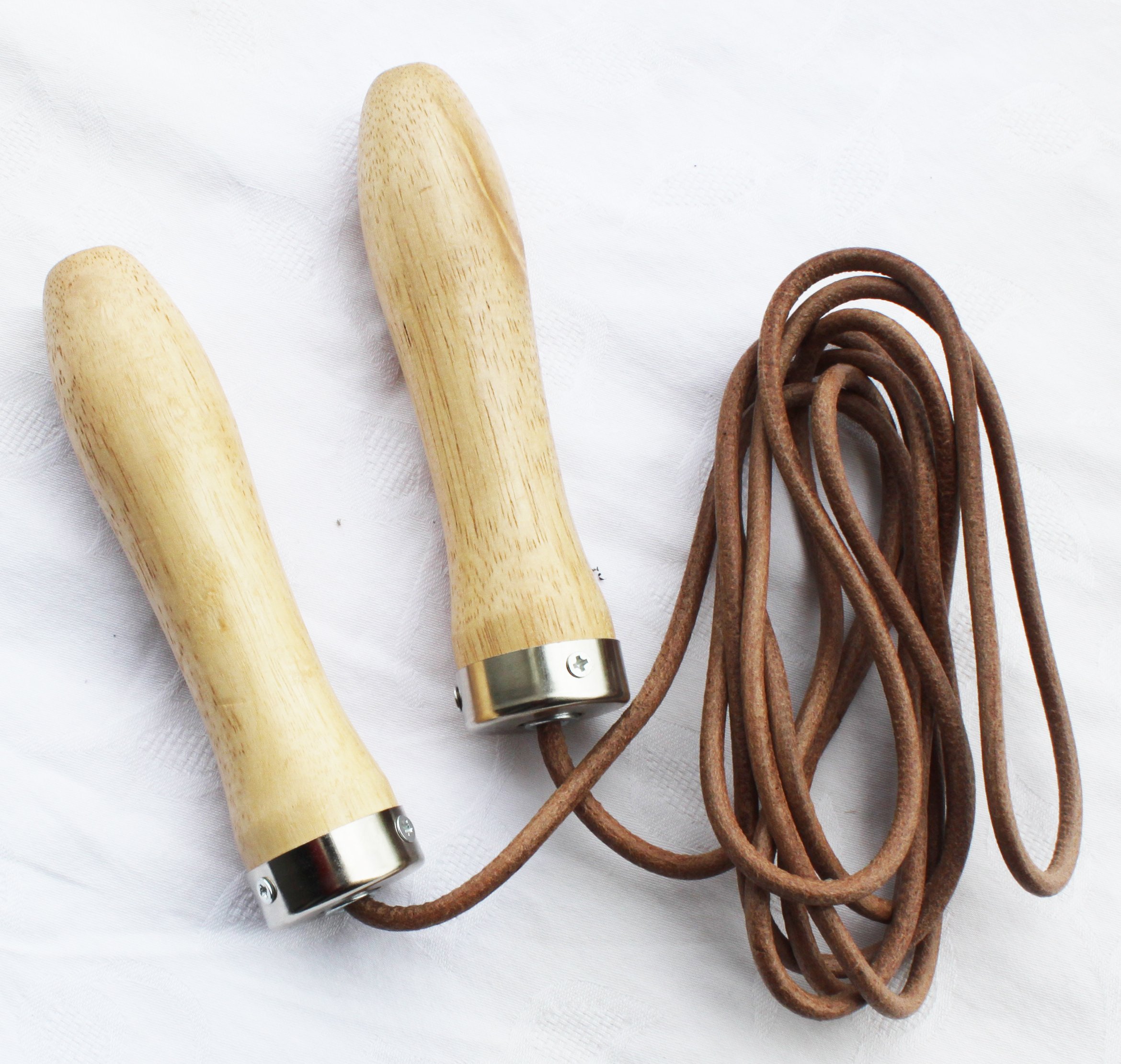 Lisaro Corda per saltare in vera pelle, lunghezza regolabile, 280 cm, con cuscinetti a sfera giapponesi, ideale per boxe, MMA, HIIT, arti marziali, kickboxing, Muay Thai, Thai, allenamento a