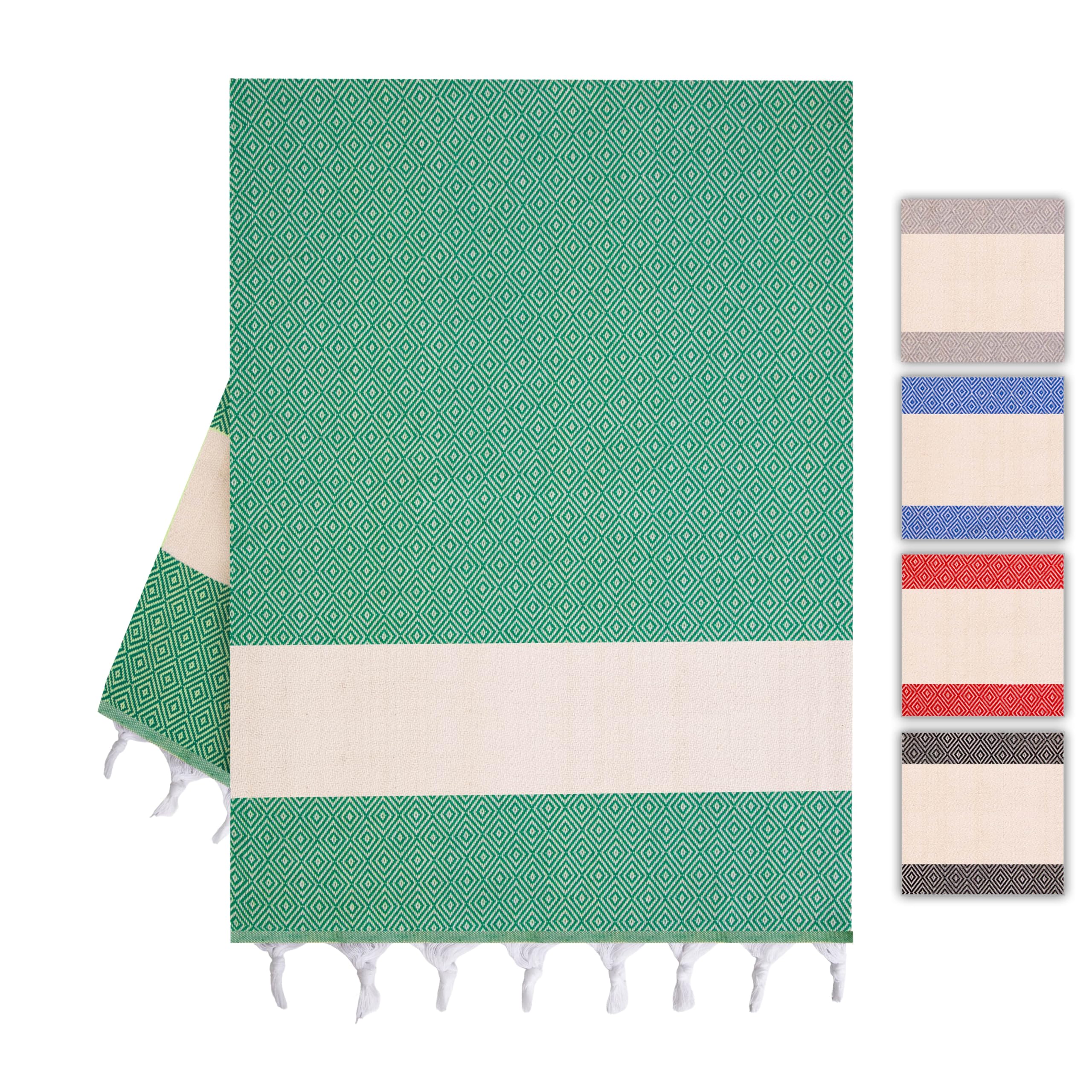 Heré Mood Serviette de Hammam en Coton - Légère, Absorbante et à Séchage Rapide pour Homme et Femme, Idéale pour Plage, Douche et Bain