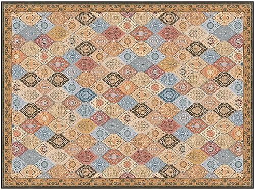 Miniatura 622 de Phantoscope Vintage Collection - Alfombra de área de 8 x 10 pies, alfombra grande para sala de estar, lavable, bohemio, antideslizante