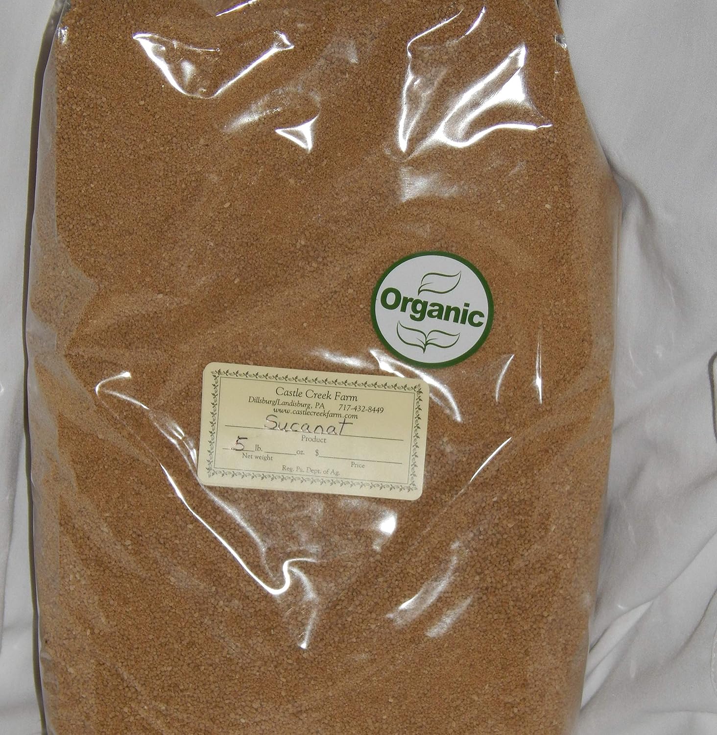 Organic Sucanat Bulk Bag 5 Pounds