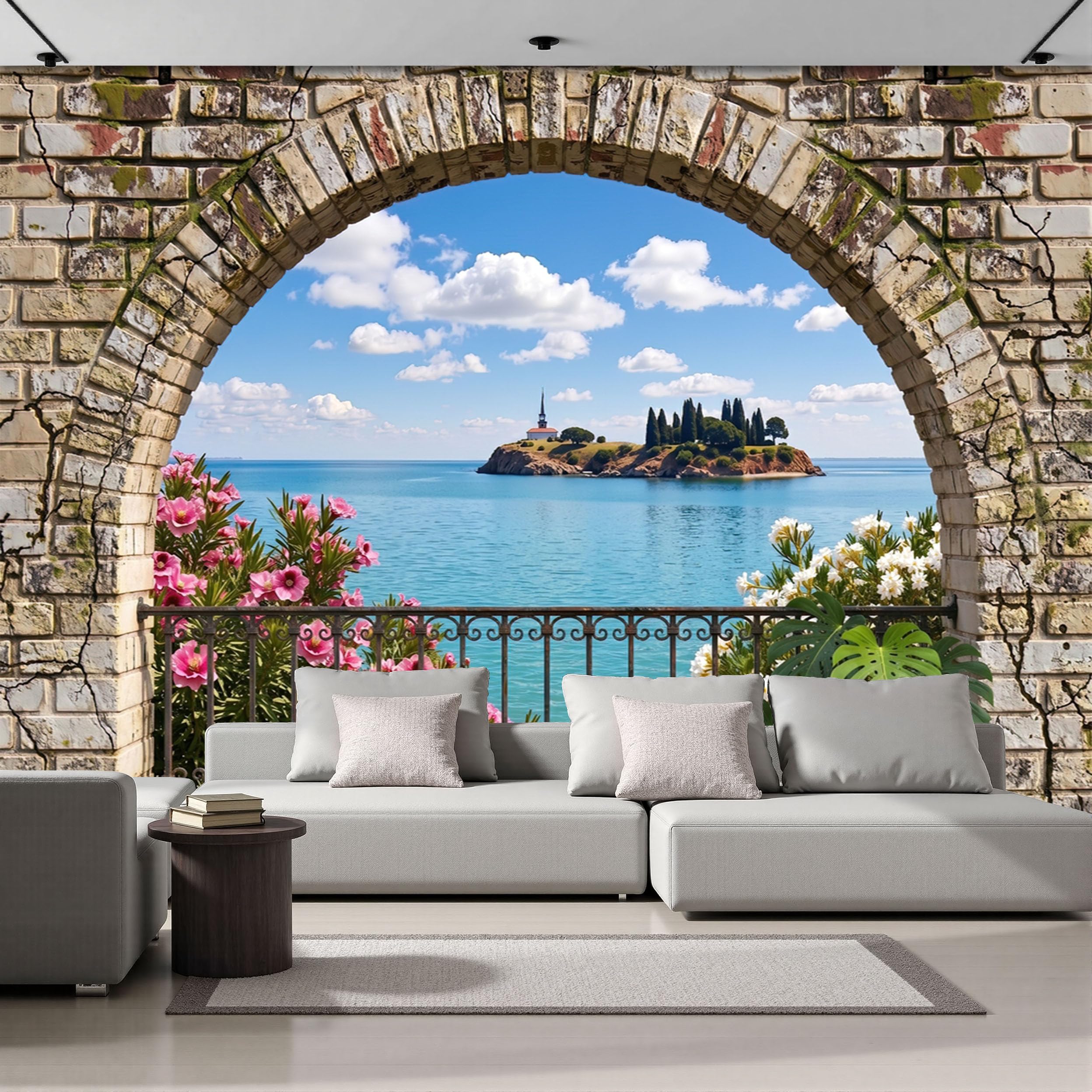 Poster mural XXL océan bleu pour transformer la chambre enfant en paysage côtier marin