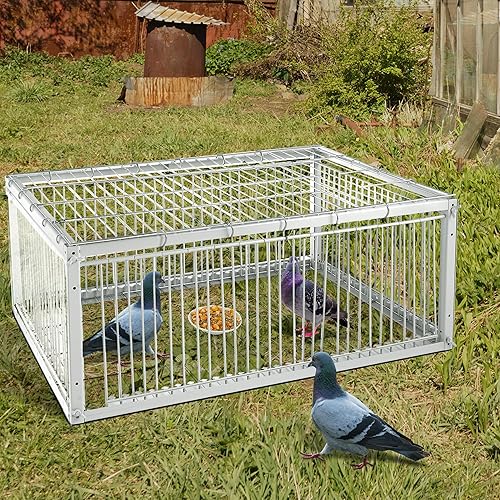 Miniatura 8 de Pigeon Trap with Escape-Proof Design, Pigeon Cage with One-Way Entry, Ideal Pigeon Coop, Chicken and Bird Trap Cage, Portable & Easy Assembly,
