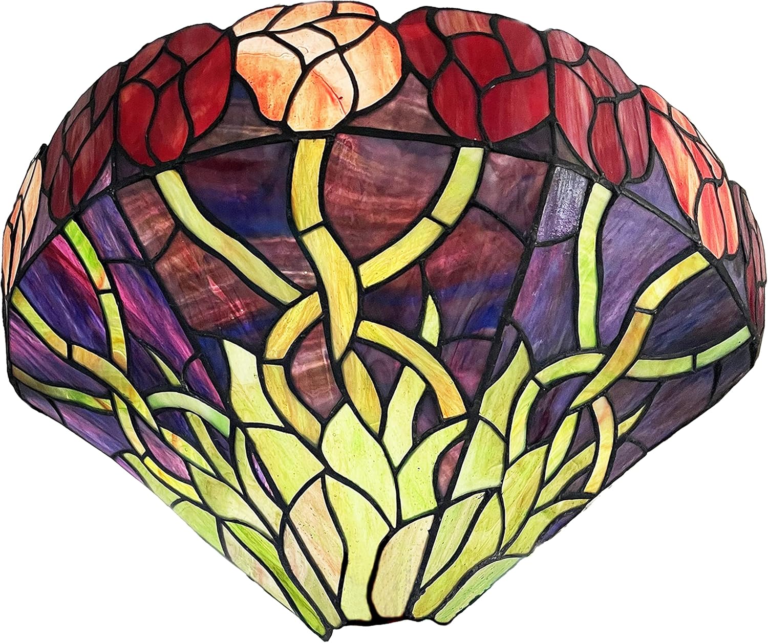 ZW1627 Wall Sconce, 16" L x 9" H x 6.3" W, Red/Green