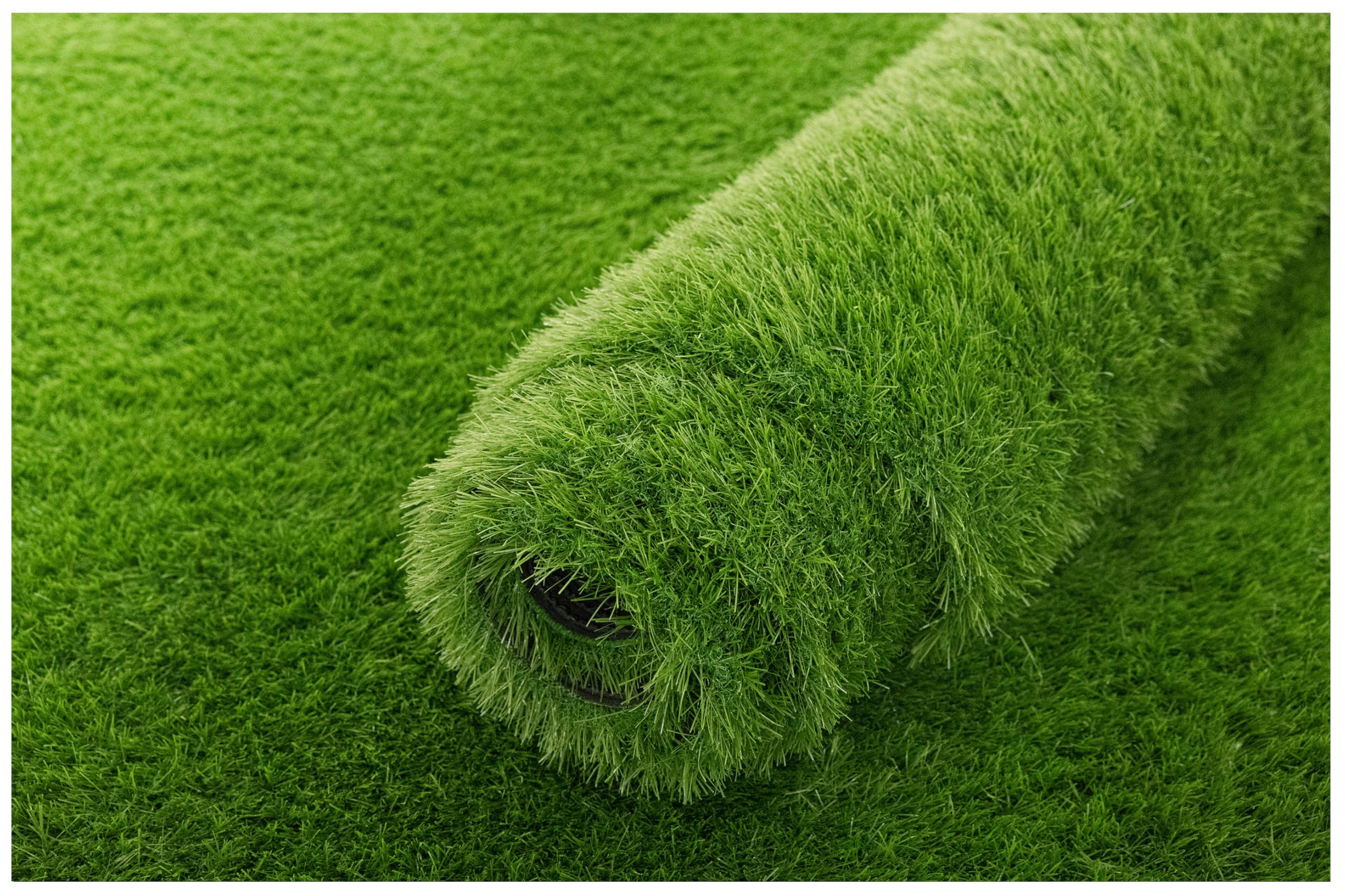 Kunstrasen 150x300 cm, Rasenteppich outdoor für Balkon und Garten, Artificial Grass Majorka outdoor 33mm Kunstrasen grün, Wasserdurchlässig Kunstrasen Rollrasen mit Meterware für Terrasse