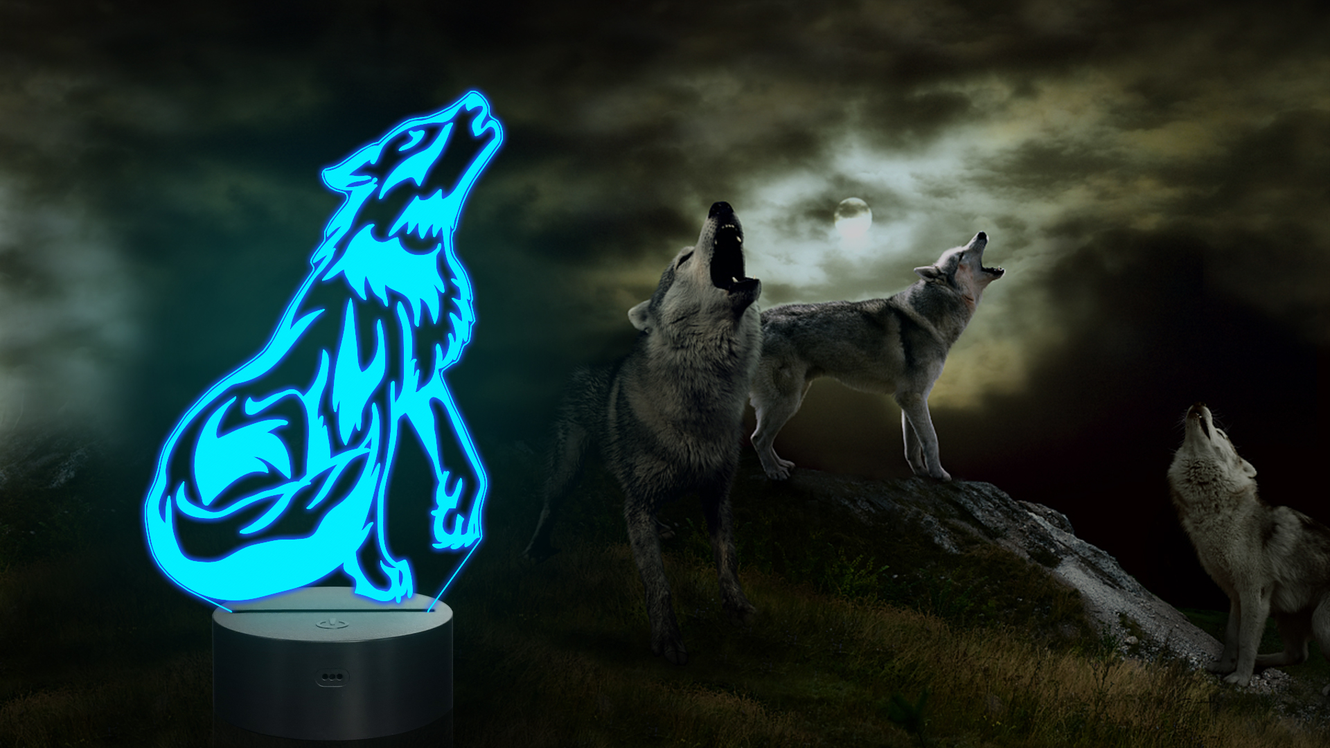 アニメ REFLEX Levo Lution Amazon.com: FULLOSUN Wolf Gifts, 3D Night Light for Kids