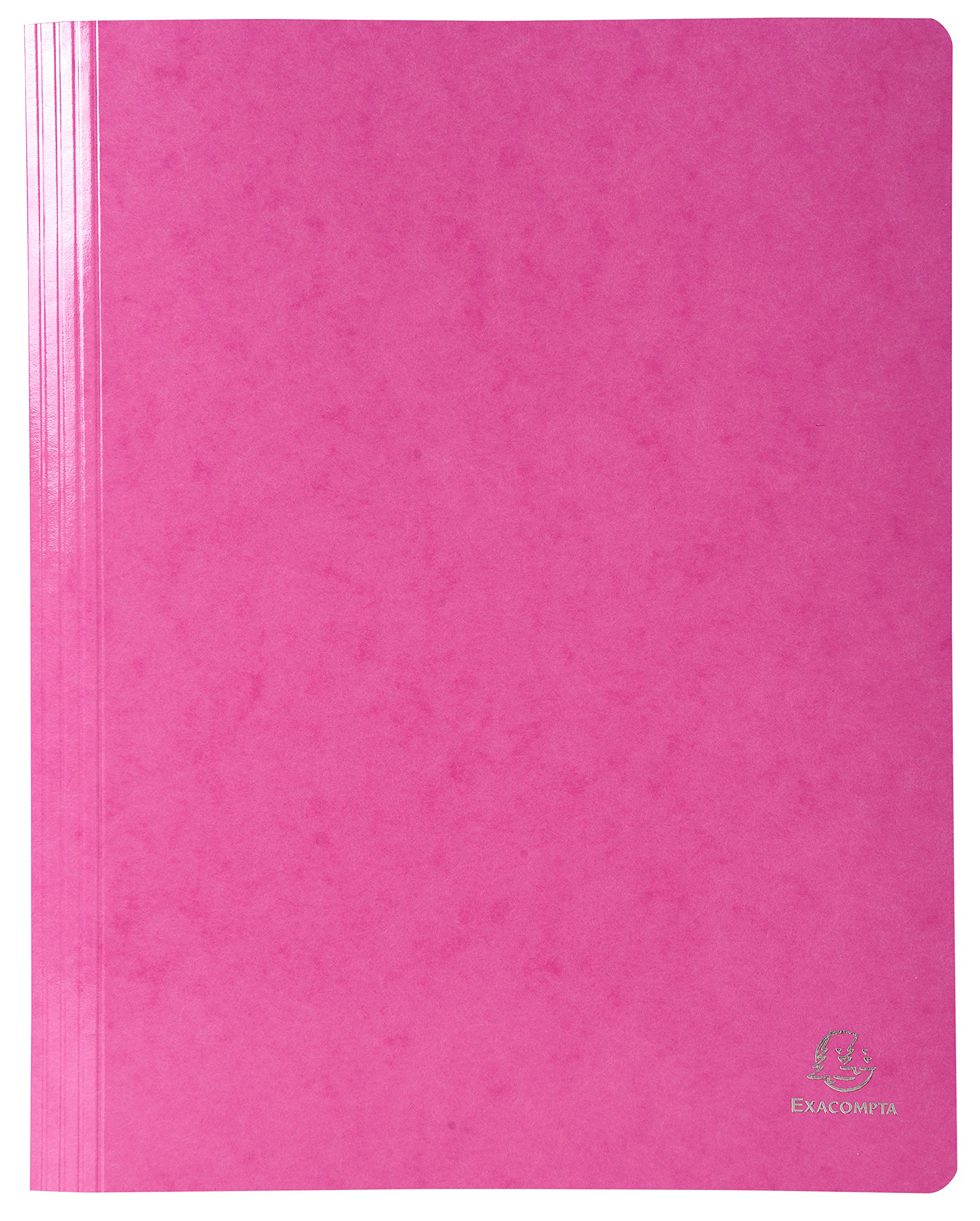 Exacompta Iderama Flat Bar Folder A4 Pink Glossy Coated Card 355 Gsm 200 Sheets Pack Of 25
