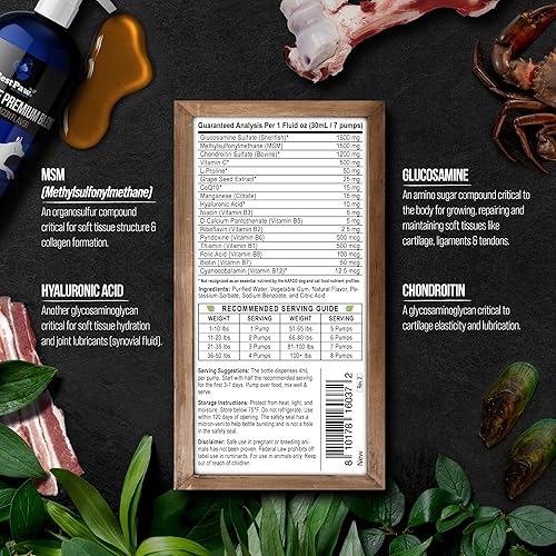 Miniatura 5 de Medicina natural anti-envejecimiento para artritis articular y displasia de cadera, alivio del dolor para perros y gatos de la marca Glucosamina