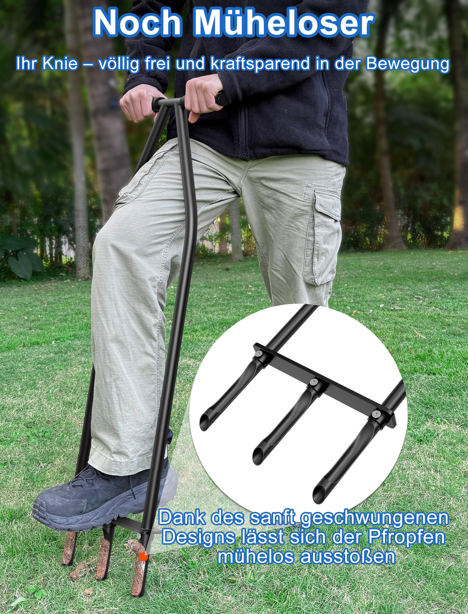 Rasenlüfter, Aerifizierer für Rasen Hohlspoon